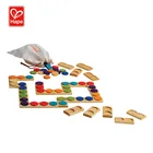 Domino Wood For Kids Play Learn Game Colorful Wooden Domino