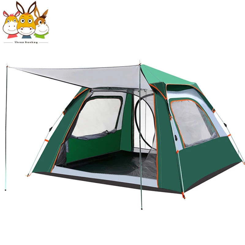 Large Pop Up Beach Tent Camping Shelter for 2-4 Man Anti UV Waterproof Tent 