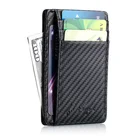 Wallet Cheap Cute RFID Blocking Minimalist Slim Front Pocket Carbon Fiber Mens Leather Wallet