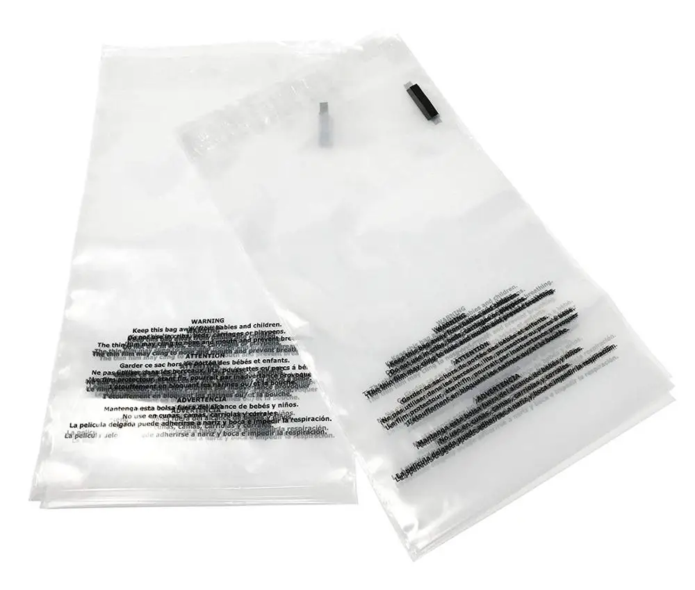 19X24 Strong Adhesive Clear Poly-Bags Made for FBA with Suffocation Warnings and Sold AS A Set 