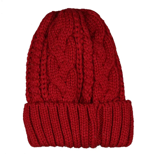 fleece lined cable knit hat