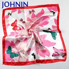 Summer Scarf Print Satin Scarf Johnin Digital Printing Silk Satin Polyester Lady Summer Square Satin Scarf