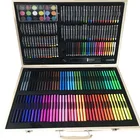 Set 221pcs Deluxe Wooden Case Drawing Art Set Colouring Set For Kids