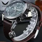 Timepiece Multifunction Timepiece Leather Brands Sports Wrist Watches Cool Watches Men With Alarm
