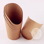 Paper French Paper Disposable Take Out Single Sided Scoop Kraft Paper Cup For French Fries Chips Ice Cream Snakes