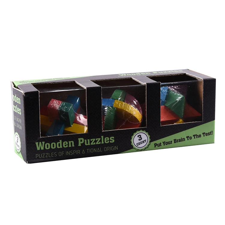 Hot sale Wooden Brain Teaser Toys puzzle game for Kids