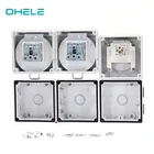 Socket Waterproof Electric 16A Socket With Switch Waterproof French Electric Switch And Socket