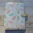6 Rings Binder A5 6 Ring Binder Planner PU Leather 6 Rings Binder Clip Organizer Custom Printing Patterns A5 Planner