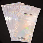 Bags Foil Mylar Foil Bag Custom Logo Hologram Bags Mylar Foil Zipper Laser Film Pouch*
