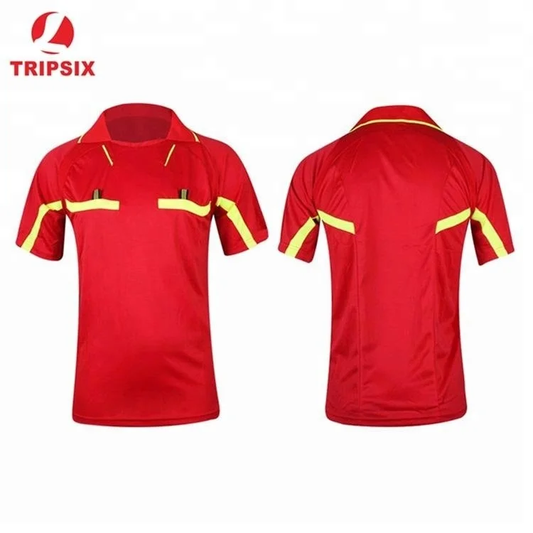 2018 Custom Soccer Football Referee Jersey Shirt