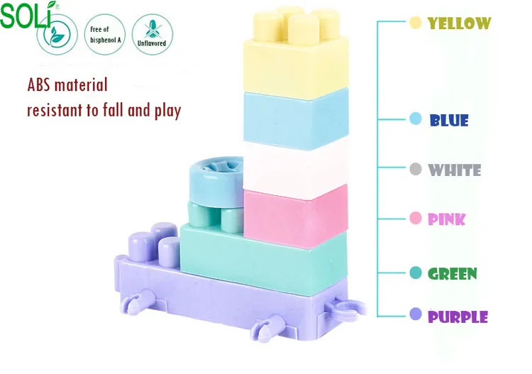 best children assembled plastic large particles square building blocks toys NEW birthday gift