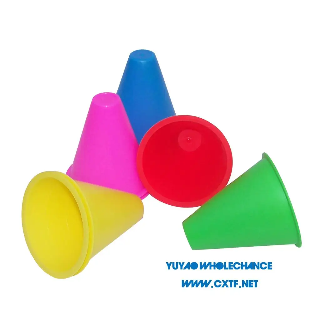Set of 6 Soft Moulded Training Cones Markers Football Rugby Sports 12" High Foam 