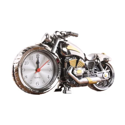 HOT SALE Gold And Silver Color Plastic Motorcycle Manual Alarm Clock