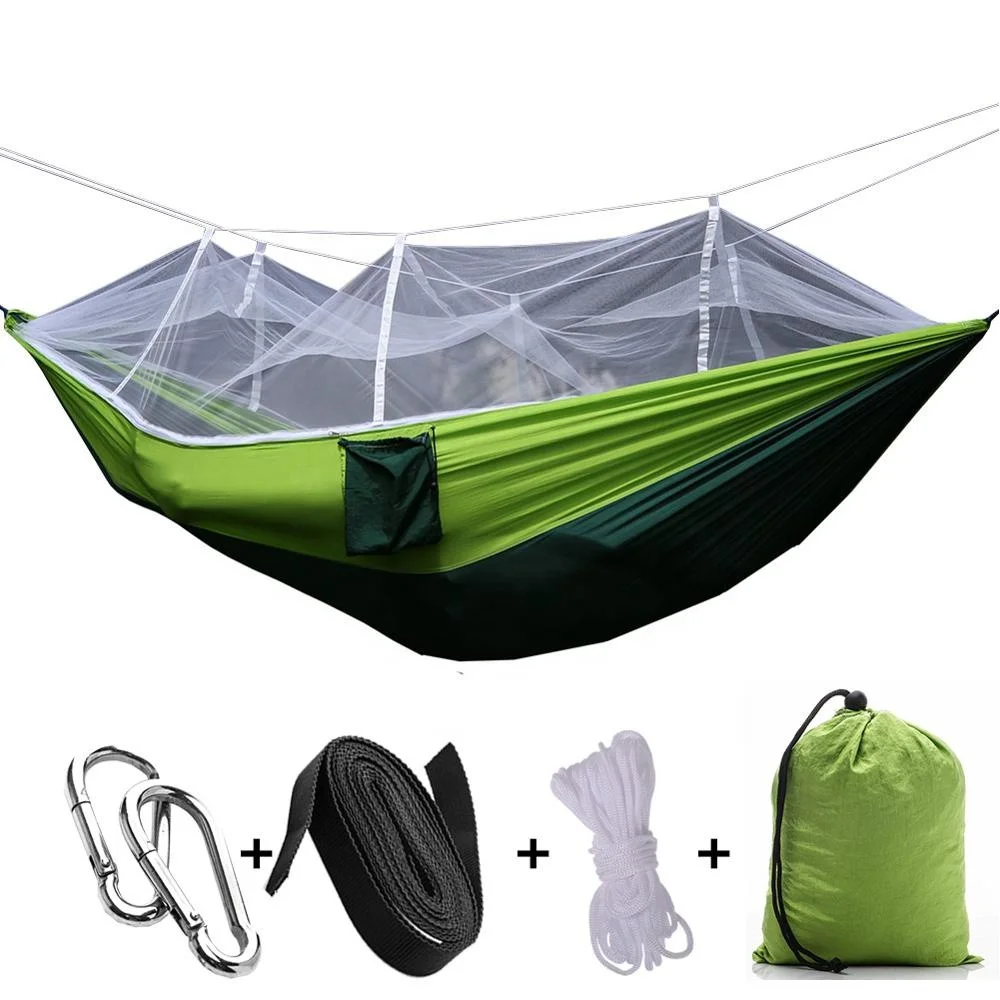 Double Person Outdoor Camping Travel Tent Hanging Hammock Bed Mosquito Net 