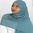 Chiffon Wholesale Plain Chiffon Scarf Hijab Muslim Women Chiffon Shawls 119 Colors Available