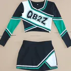 Uniforms: Cheerleader Uniforms Spandex Cheerleading Uniforms: Long Sleeve Top And Skirt
