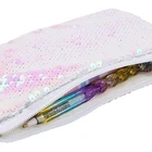 Pencil Case Licheng BX549 School Pencil Case Custom Korean Flip Sequin Pencil Case