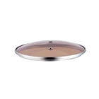 Cookware Lid Lids Kitchen Pot Lid C Type Kitchen Ware Brown Stainless Steel Tempered Cookware Glass Cooking Pot Lid