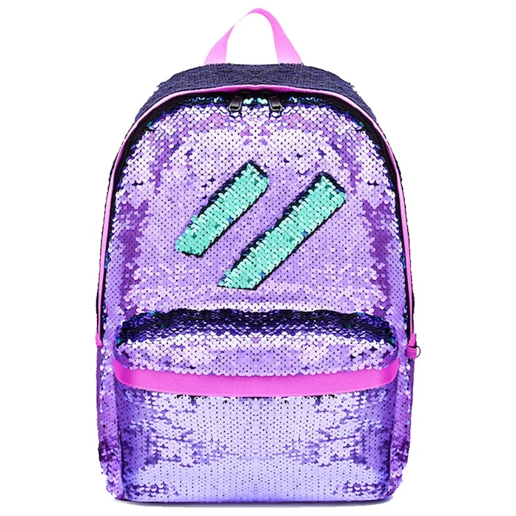 sequin changing school bag