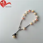 Natural Wing Huanan Religious Natural Stone Bead Chain Rosary Angle Wing PendantBracelets