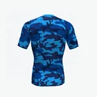 Camo Short Compression Shirt Sublimation Design Your Own Sublimation Men Camo Short Sleeve Rash Guard Compression Shirts
