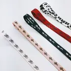 Eco-friendly Custom Logo Flat Heat Transfer Printed Polyester Shoelaces