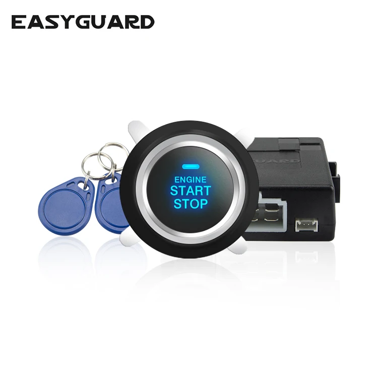 RFID Alarm Push Button Start Transponder Immobilizer System Keyless Engine Car 
