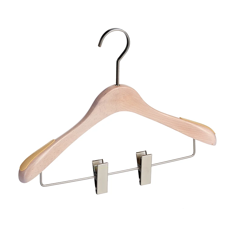 black wood hanger for top and pants