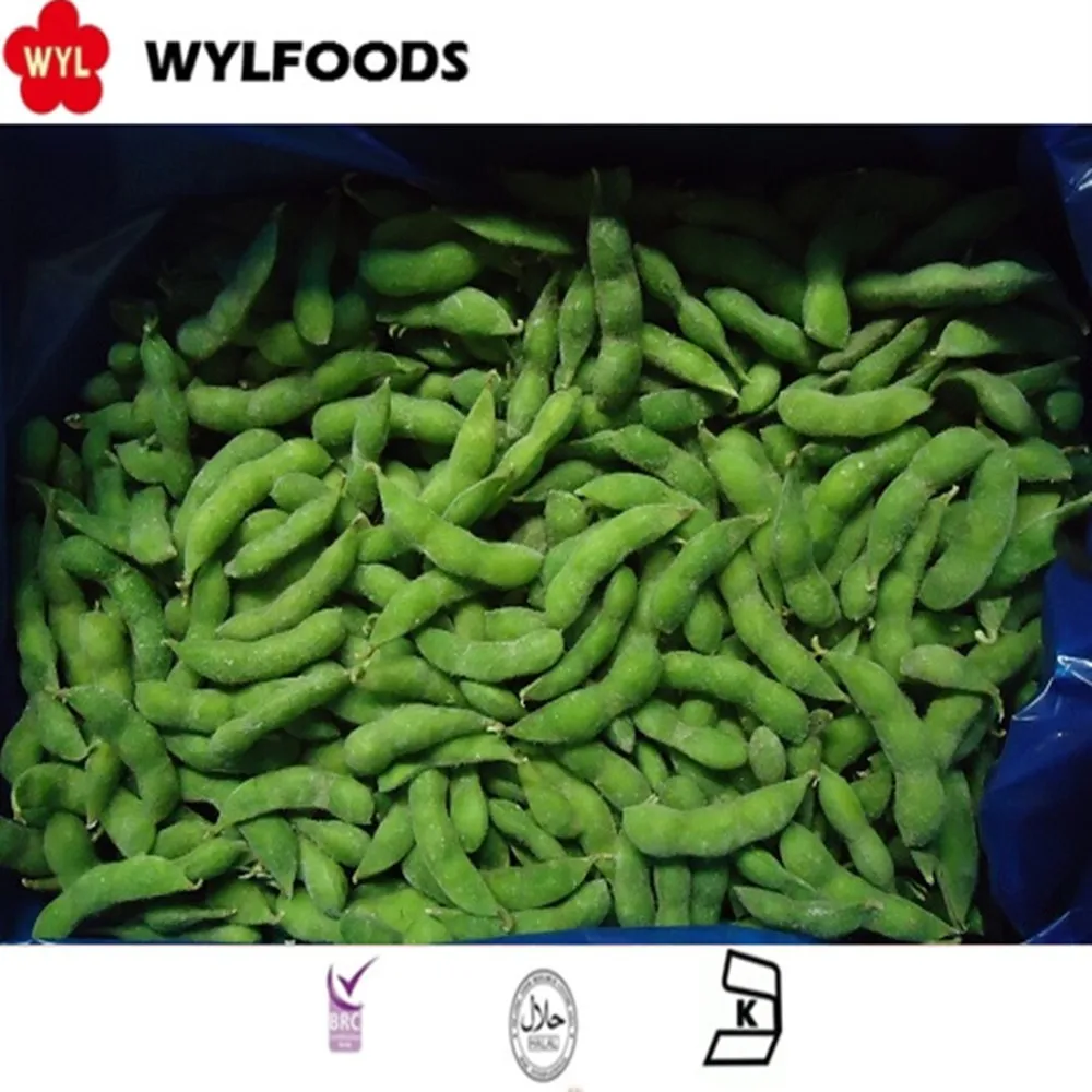 IQF soya beans with pods_