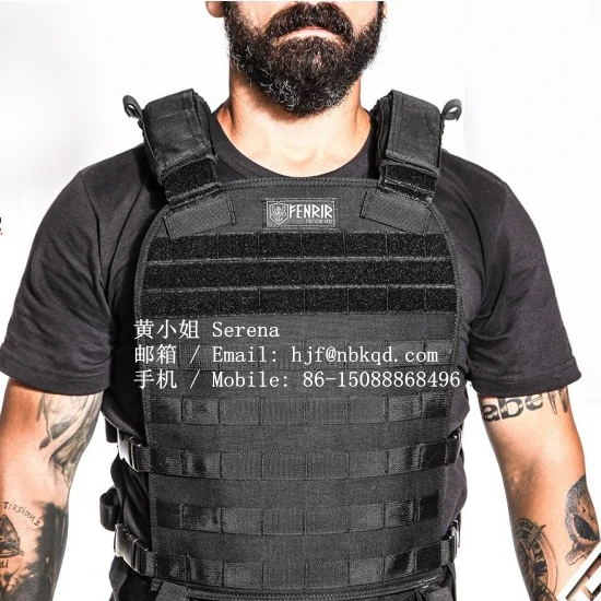 0.6MM Black Hypalon Coated Fabric for Tactical Vest