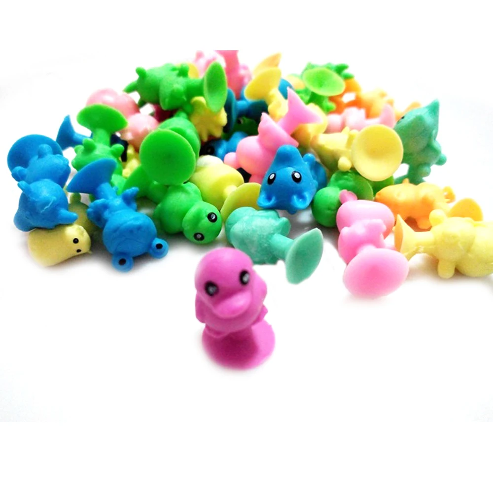 ZF246 Hot selling 2021 rubber colorful Mini doll animal Suction Cup Capsule Cartoon plastic toys Sucker