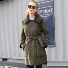 Ladies Jacket Suede New Design Ladies Long Jacket Coats Wholesale Winter Women Suede Jacket