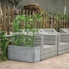 Concrete Flower Cement Planters FS03 Rectangular Street Patio Concrete Outdoor Large Planters Big Size Flower Pot