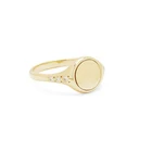 Classic Gemnel 925 Sterling Silver Jewelry Women Classic Signet Minimalist Ring