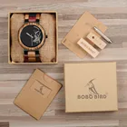 BOBO BIRD Fashion Watches Colorful Wooden Band Week Date Custom Watch Logo For Men