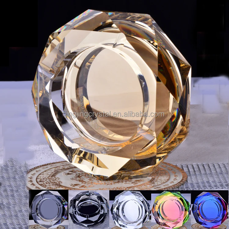 high quality simple design crystal glass ashtray