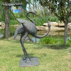 Cast Aluminum Large Love Couple Crane For Garden Decoration