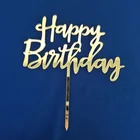 Cake Topper Wedding Glorious Mirror Acrylic Happy Birthday Cake Topper Customized Design Topper