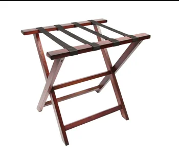 High Quality Wooden Foldable Luggage Rack Suitcase Stand, Pine Wood