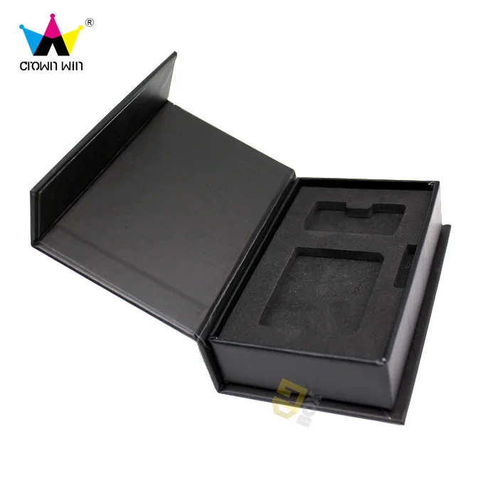 custom magnetic black cardboard gift box    white
