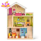 New design loving wooden dollhouse family for girls W06A316