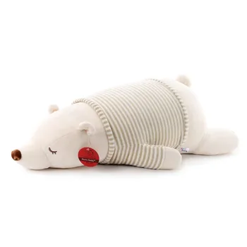 Niuniu Daddy 30in/76cm PAPA Polar Bear Plush Animal Toy Unstuffed Super Soft Fabric Peluches Pillow for Children Sleeping