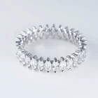 Sterling Silver Silver 1 Line CZ New Style Shinning Ring 925 Sterling Silver Ring