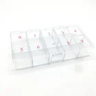 Nail Manicure Plastic Empty Transparent Storage Box Nail Art 500 Pcs Tips Box With Number