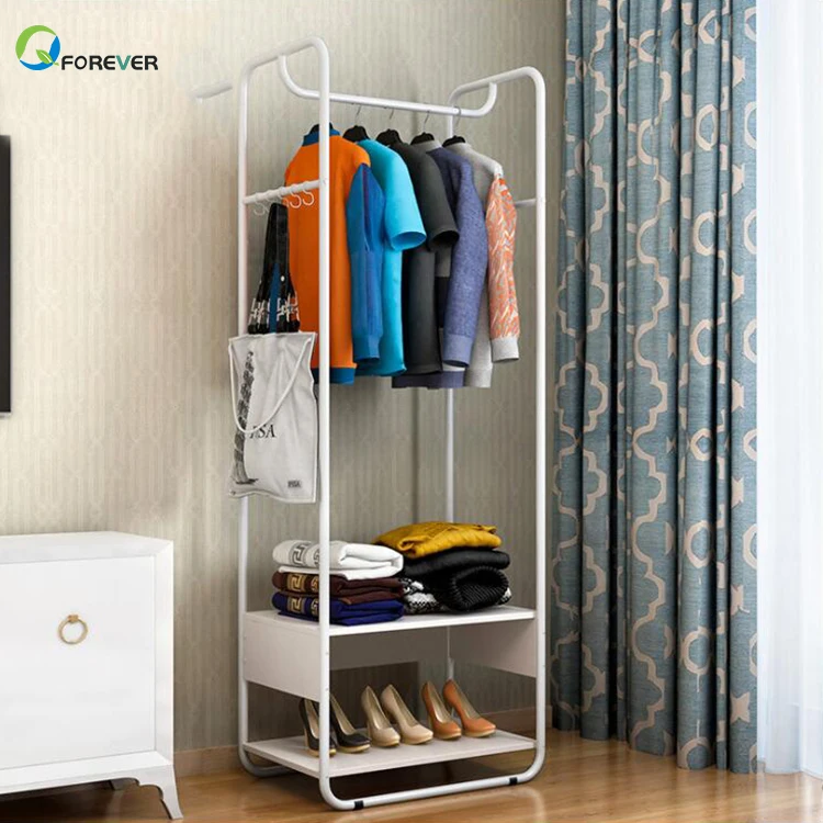 Modern Coat Rack Bedroom Clothes Hanger Stand Multi-Function Rack