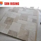 Mix Travertine Tile Mix Color Antique And Tumbled Surface French Pattern Travertine Tile For Paving