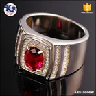 Sterling 925 Sterling Silver Genuine Ruby Ring Fashion Charm Ladies Jewellery Rings