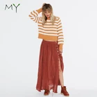 Crepe Cotton Skirt Maxi Skirt Rust Crepe Plus Size Boho Clothing Women's Sheer Cotton Button Up Maxi Skirt