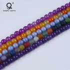 Beads Gemstone Gemstone Beads Factory Natural Smooth Striped Agate Semi-Precious Stone Beads Strand Loose Gemstone