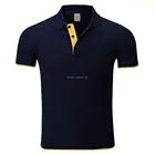 Men's dry fit t-shirt stripe collar black white polo shirt